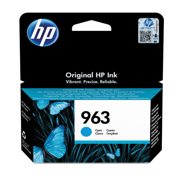 hp 963 cyan cartucho de tinta original 3ja23ae