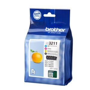 brother lc3211 pack de 4 cartuchos de tinta originales lc3211val