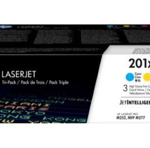 hp cf401x/cf402x/cf403x pack de 3 cartuchos de toner originales 201x