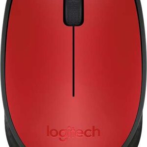 logitech m171 raton inalambrico 1000dpi 3 botones uso ambidiestro color rojo