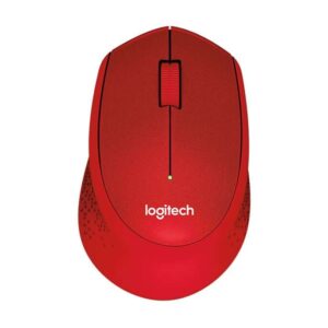 logitech m330 silent plus raton inalambrico 1000dpi silencioso 3 botones uso diestro color rojo