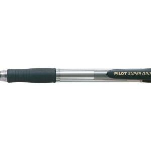 pilot boligrafo de bola retractil supergrip punta redonda 1.0mm trazo 0.27mm tinta de aceite grip ergonomico color negro