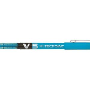 pilot boligrafo de tinta liquida v5 hi tecpoint rollerball punta fina de aguja 0.5mm trazo 0.3mm color azul claro