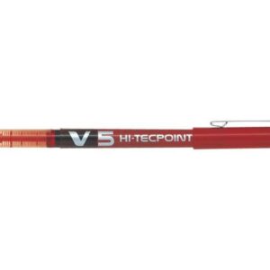 pilot boligrafo de tinta liquida v5 hi tecpoint rollerball punta fina de aguja 0.5mm trazo 0.3mm color rojo