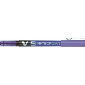 pilot boligrafo de tinta liquida v5 hi tecpoint rollerball punta fina de aguja 0.5mm trazo 0.3mm color violeta