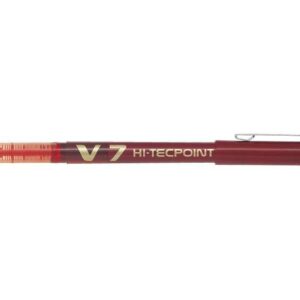 pilot boligrafo de tinta liquida v7 hi tecpoint rollerball punta fina de aguja 0.7mm trazo 0.5mm color rojo