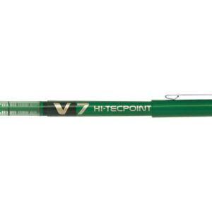 pilot boligrafo de tinta liquida v7 hi tecpoint rollerball punta fina de aguja 0.7mm trazo 0.5mm color verde