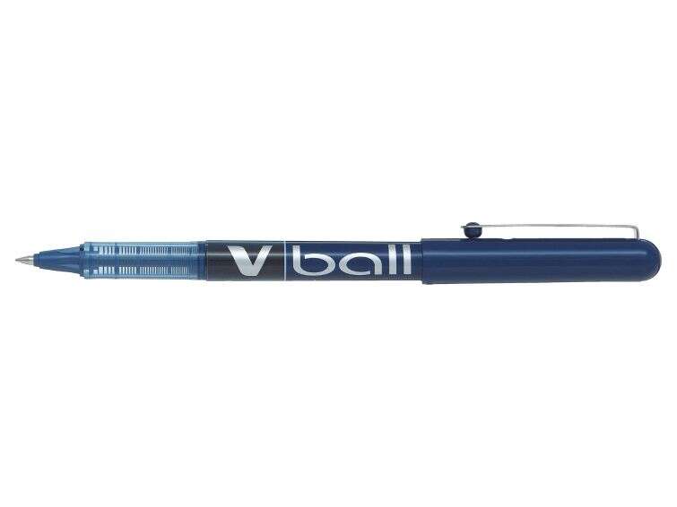 pilot boligrafo de tinta liquida v ball 07 rollerball punta de bola redonda 0.7mm trazo 0.5mm color azul