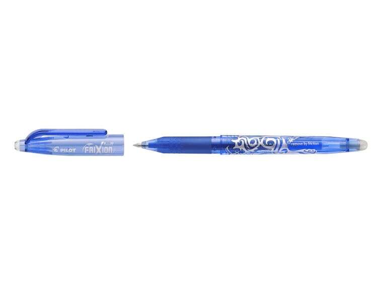 pilot frixion ball boligrafo de gel borrable punta de bola 0.7mm trazo 0.4mm grip ergonomico color azul