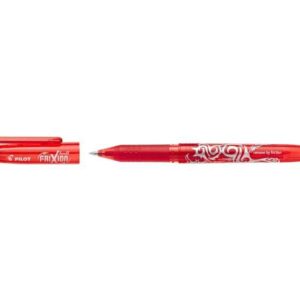 pilot frixion ball boligrafo de gel borrable punta de bola 0.7mm trazo 0.4mm grip ergonomico color rojo