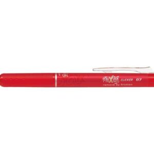 pilot frixion clicker boligrafo de gel borrable retractil punta de bola 0.7mm trazo 0.4mm grip ergonomico color rojo