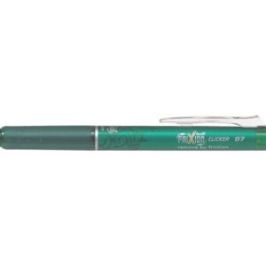 pilot frixion clicker boligrafo de gel borrable retractil punta de bola 0.7mm trazo 0.4mm grip ergonomico color verde
