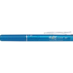 pilot frixion clicker boligrafo de gel borrable retractil punta de bola 0.7mm trazo 0.4mm grip ergonomico color azul claro