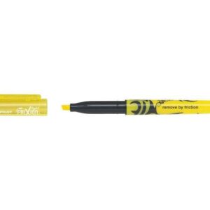 pilot frixion light rotulador fluorescente borrable punta de fibra biselada trazo de 1 a 3.5mm color amarillo