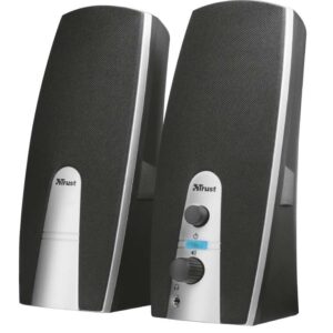 trust mila altavoces usb 2.0 10w entrada y salida jack 3.5mm cable de 1.20m color negro/plata