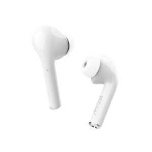 trust nika auriculares bluetooth 5.0 tws controles tactiles autonomia hasta 16h estuche de carga color blanco