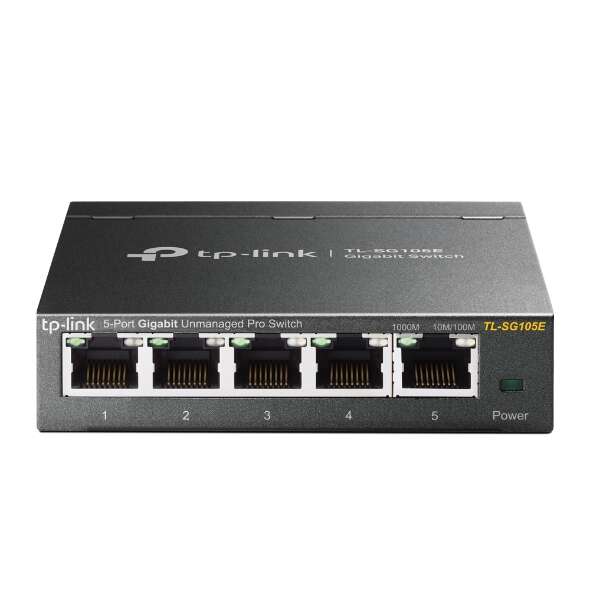 tp link switch easy smart de 5 puertos gigabit plug & play carcasa metalica reduce el consumo de energia