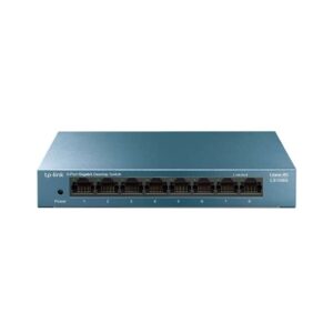 tp link switch sobremesa 8 puertos 10/100/1000mbps carcasa de metal tecnologia verde plug & play color gris