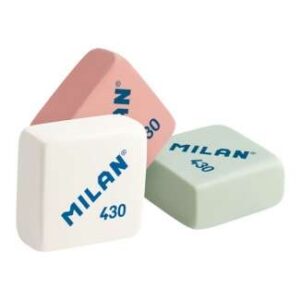 milan 430 goma de borrar cuadrada miga de pan suave caucho sintetico colores surtidos
