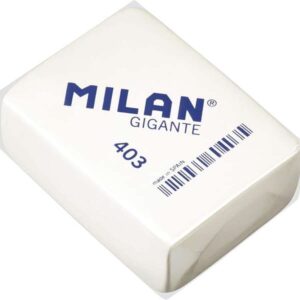 milan 403 goma de borrar gigante miga de pan suave caucho sintetico color blanco