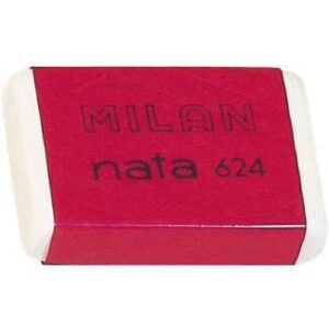 milan nata 624 goma de borrar rectangular plastico suave no abrasiva color blanco