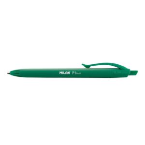 milan p1 touch boligrafo de bola retractil punta redonda 1mm tinta de aceite escritura suave 1.200m de escritura color verde