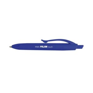 milan p1 touch mini boligrafo de bola retractil punta redonda 1mm tinta con base de aceite escritura suave color azul