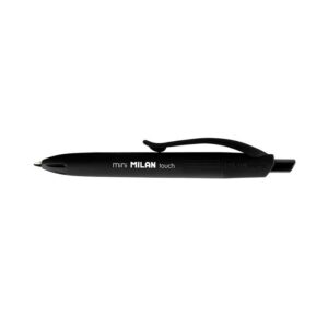 milan p1 touch mini boligrafo de bola retractil punta redonda 1mm tinta con base de aceite escritura suave color negro