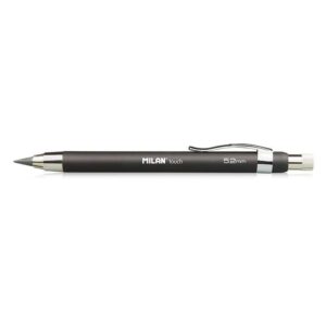 milan portaminas profesional con afilaminas mina 5.2mm alta calidad diseño y funcionalidad color negro