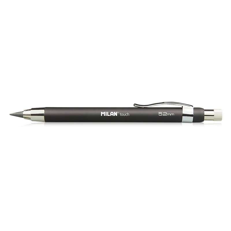 milan portaminas profesional con afilaminas mina 5.2mm alta calidad diseño y funcionalidad color negro