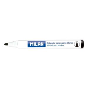 milan rotuladores para pizarra blanca con punta redonda punta 4.7 mm tinta a base de alcohol borrable en seco color negro
