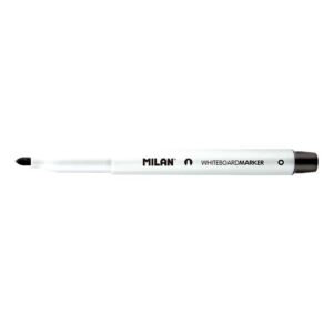 milan rotuladores para pizarra blanca con punta redonda punta 3.7 mm tinta a base de alcohol borrable en seco color negro