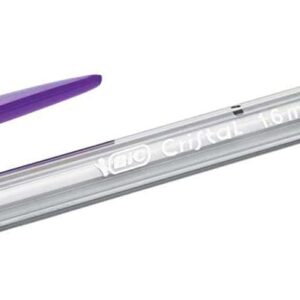 bic cristal fun boligrafo de bola punta gruesa de 1.6mm tinta con base de aceite color morado