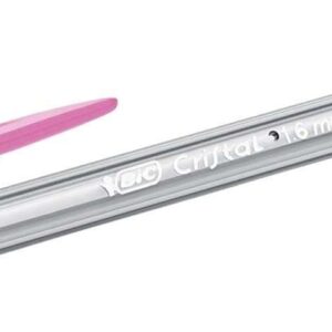 bic cristal fun boligrafo de bola punta gruesa de 1.6mm tinta con base de aceite color rosa
