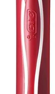 bic gel ocity quick dry boligrafo de gel retractil punta media de 0.7 mm tinta de gel anti manchas secado ultra rapido color rojo