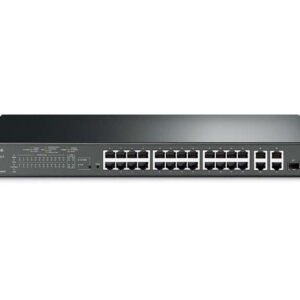 tp link jetstream switch smart poe+ 24 puertos 10/100mbps y 4 puertos gigabit