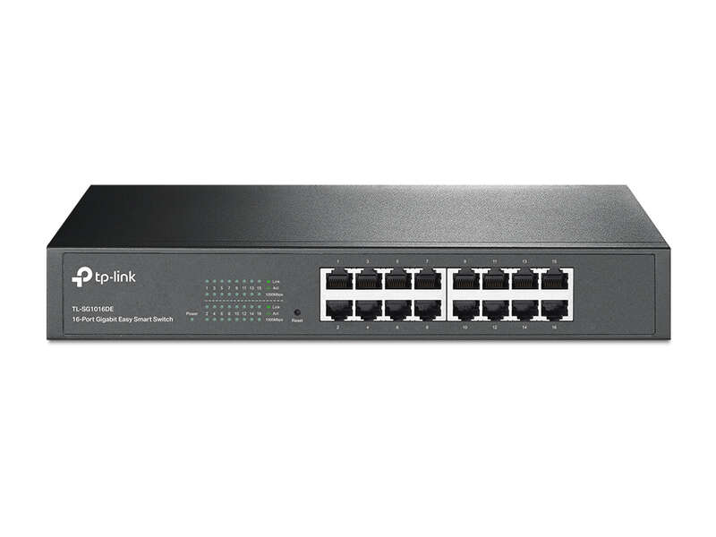 tp link switch easy smart de 16 puertos gigabit plug & play tecnologia verde