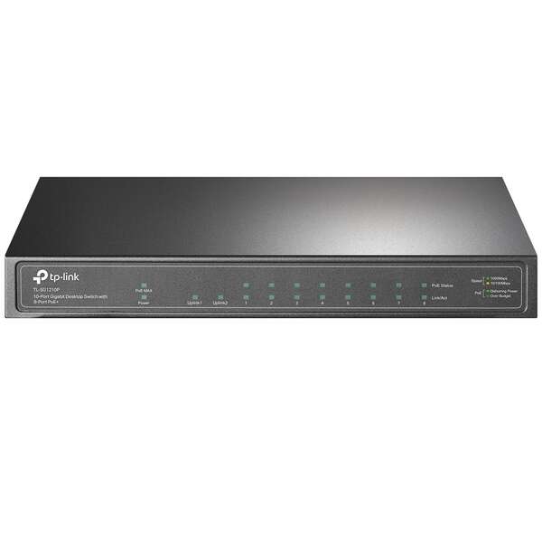 tp link switch sobremesa 10 puertos gigabit 8 puertos poe+