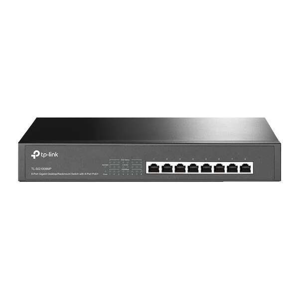 tp link switch sobremesa 8 puertos gigabit con poe+ montaje en rack