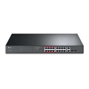 tp link switch poe de 16 puertos 10/100mbps + 2 puertos gigabit