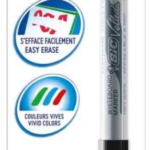 bic velleda 1741 marcador para pizarra punta de 4.5 mm trazo 1.4mm tinta con base de acetona borrado optimo larga duracion color negro