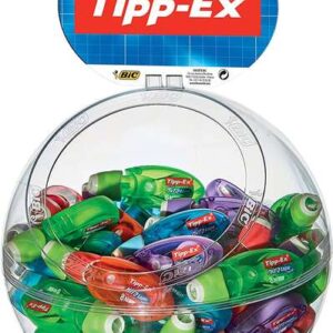 tipp ex micro tape twist expositor 60 cintas correctoras 5.00mm x 8m cabezal rotativo escritura instantanea 4 colores