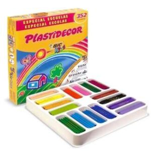 bic kids plastidecor caja de 352 lapices de cera extraresistentes facil de sacar punta no mancha ideal para colegios colores surtidos