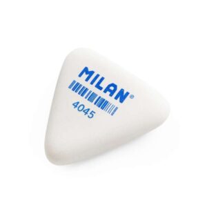 milan 4045 goma de borrar triangular flexible miga de pan caucho sintetico color blanco