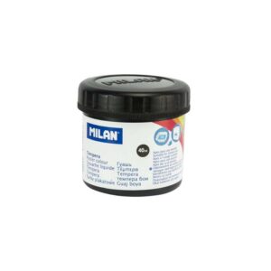 milan bote de tempera 40ml secado rapido mezclable color negro