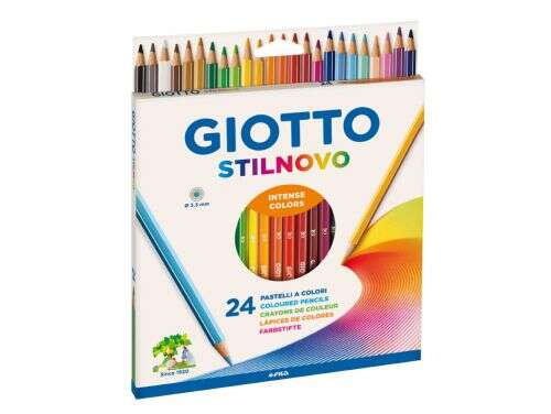 giotto stilnovo pack de 24 lapices hexagonales de colores mina 3.3mm madera colores surtidos