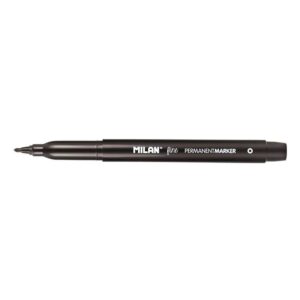 milan rotuladores permanentes punta fina punta 2mm tinta a base de alcohol color negro