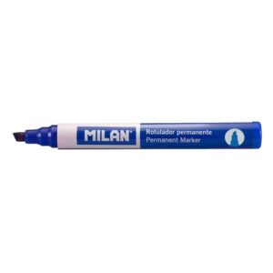 milan rotulador permanente punta biselada punta 1 4mm tinta a base de alcohol color azul