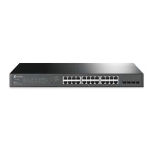 tp link omada switch smart gigabit jetstream 24 puertos poe+ 4 ranuras sfp montaje en rack