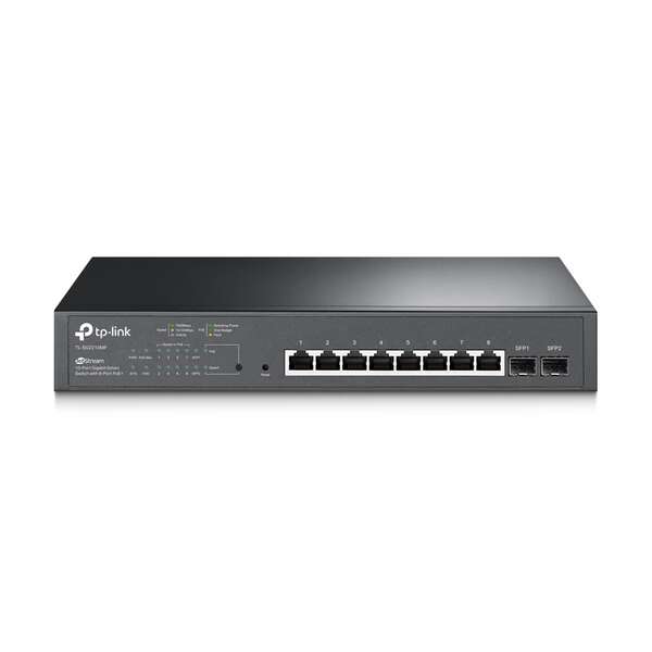 tp link omada switch smart gigabit jetstream 8 puertos poe+ 2 ranuras sfp montaje en rack